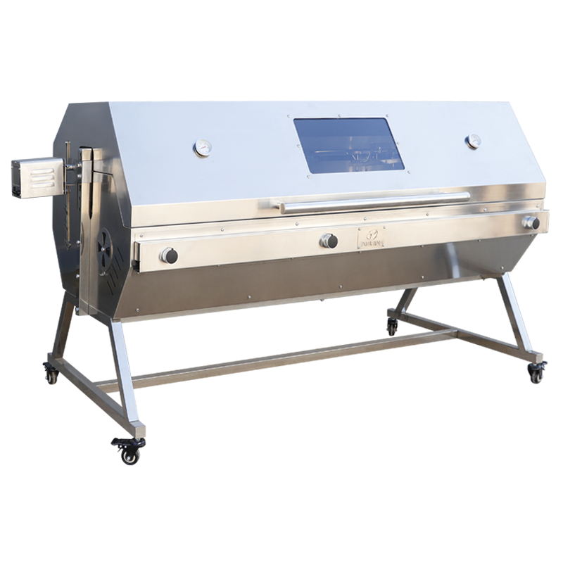 Large Capacity Gas Spit Roaster Grill With Grilling Accessories for Garden BBQ