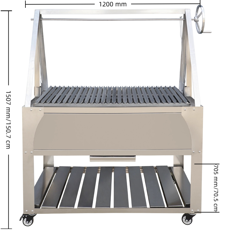 stainless steel BBQ Grill outdoors