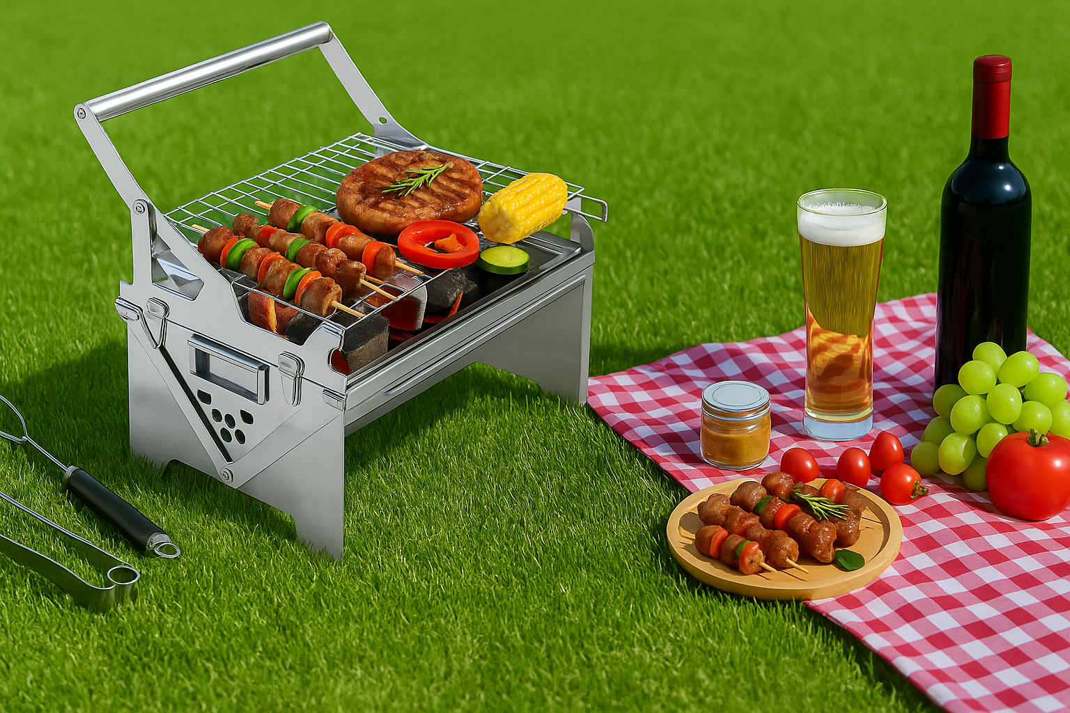 stainless steel Rotary charcoal grill