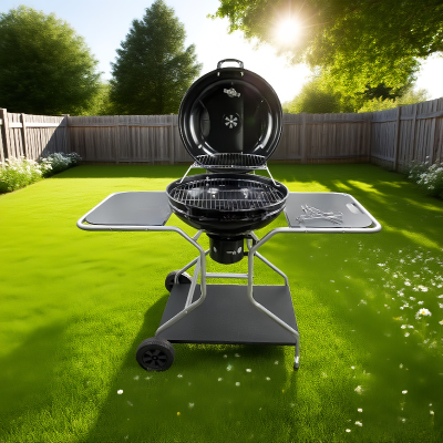 Custom BBQ Grill Cart Charcoal Grill